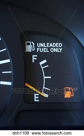 Gas gauge on empty Stock Photo | dnh1109 | Fotosearch